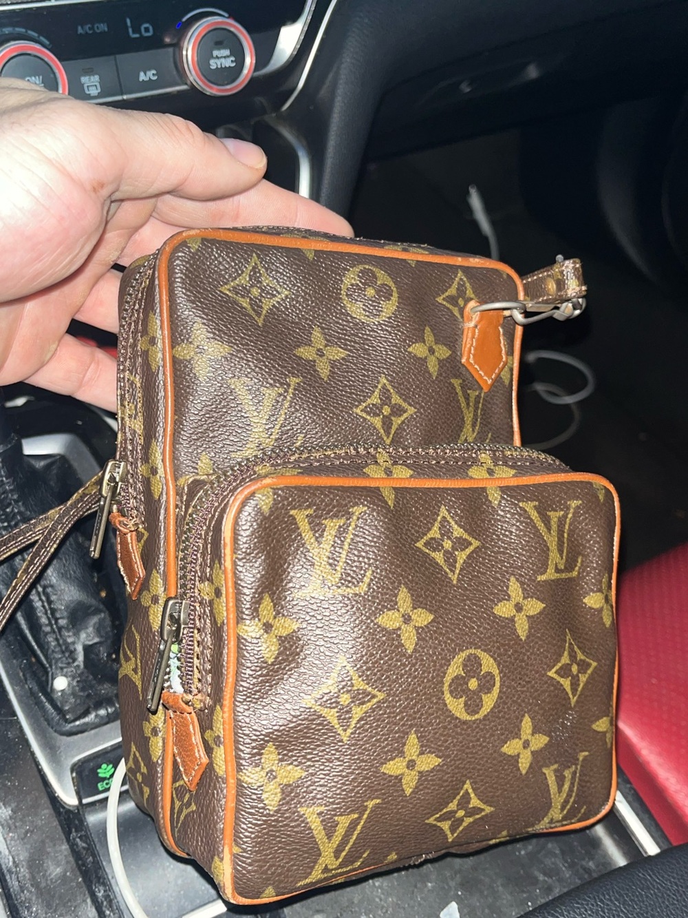 Authentic Louis Vuitton Safari Brown Monogram Unisex Canvas Belt Bag